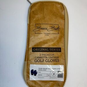 Bruce Bolt Original Series Golf Gloves Navy Medium Right Hand 2-Pack NWT